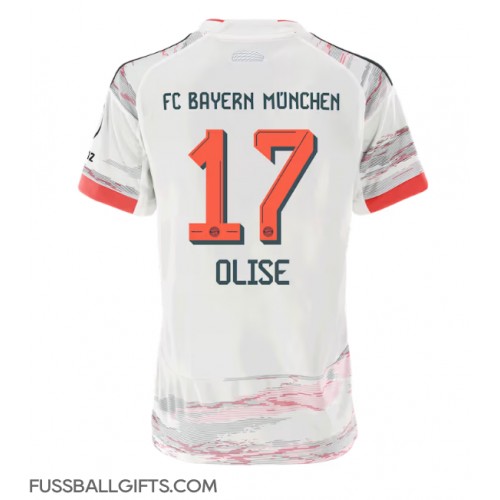Bayern Munich Michael Olise #17 Fußballbekleidung Auswärtstrikot Damen 2025-26 Kurzarm